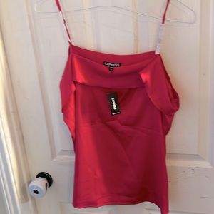 Express satin strappy blouse - fuschia NWT